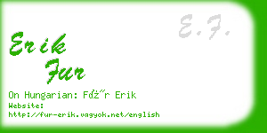 erik fur business card